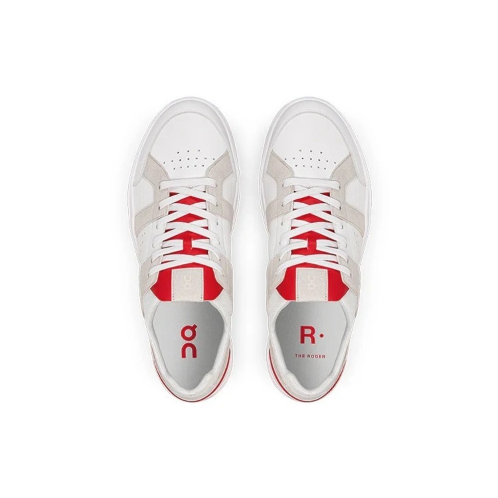 On Cloud ROGER Clubhouse Mens Size 14 Tennis Running Shoes Sneaker White/Red NEW - Picture 3 of 5